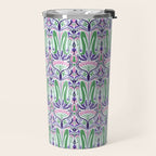 Art Nouveau Pattern 1 - Purple, Pink, Green Travel Mug Gallery Image 2