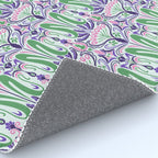 Art Nouveau Pattern 1 - Purple, Pink, Green Rug Gallery Image 4