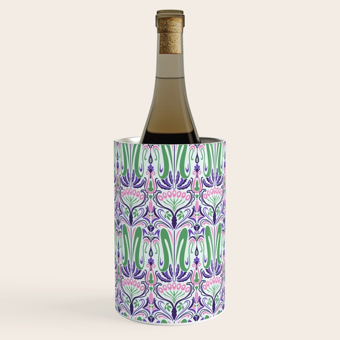 Art Nouveau Pattern 1 - Purple, Pink, Green Wine Chiller Gallery Image 2
