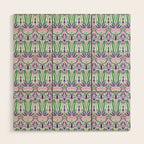 Art Nouveau Pattern 1 - Purple, Pink, Green Wood Wall Art Gallery Image 1