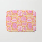 Halloween Pumpkins - pink and orange Bath Mat Gallery Image 1