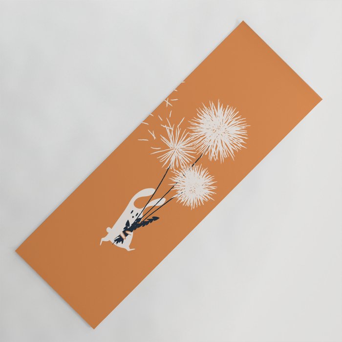 Bunny and Dandelion Bouquet Yoga Mat Gallery Image 1