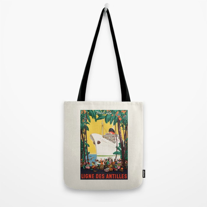 Antilles Vintage French Travel Poster, 1950 Tote Bag Gallery Image 2