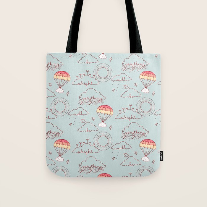 Everything will be alright pattern Tote Bag Gallery Image 1