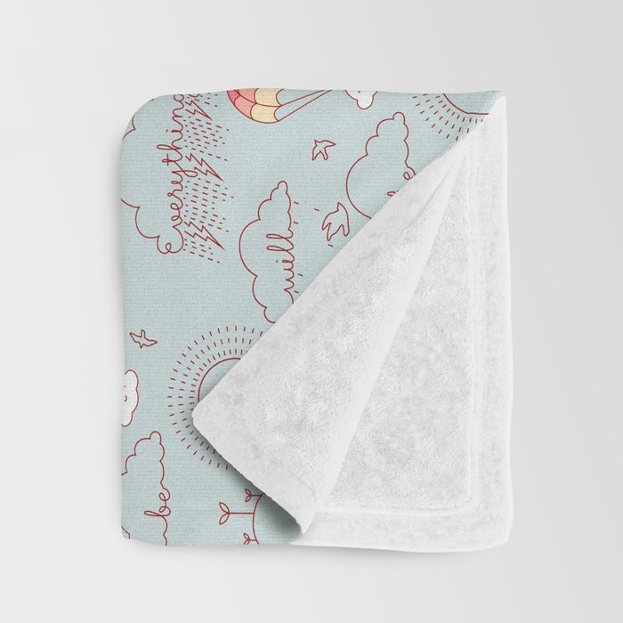 Everything will be alright pattern Throw Blanket Gallery Image 3