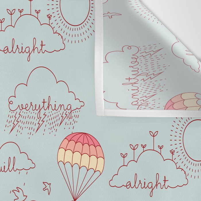 Everything will be alright pattern Wall Tapestry Gallery Image 3