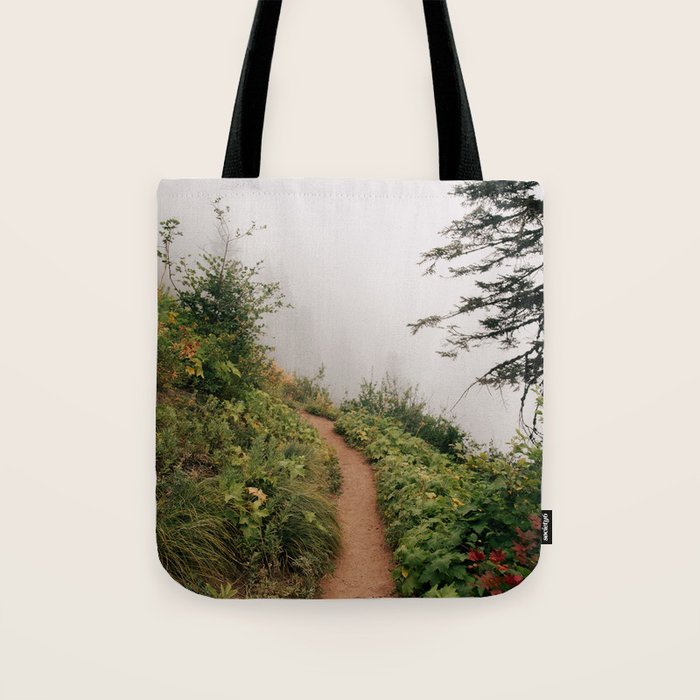 Misty Forest Path Tote Bag Gallery Image 1