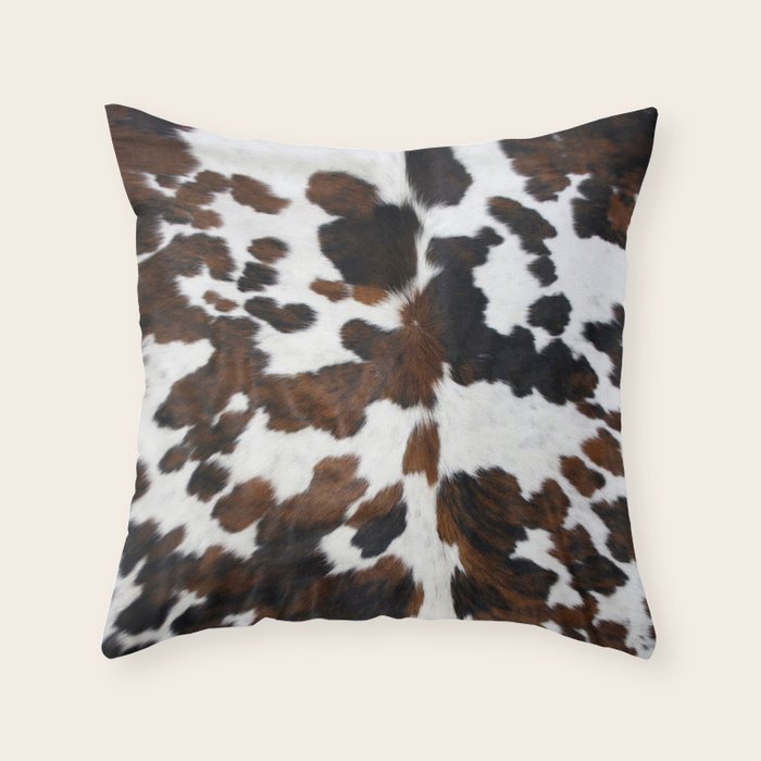 Brown Cowhide Throw Pillow Gallery Image 6