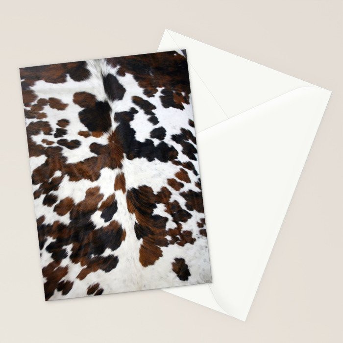 Brown Cowhide Stationery Card Gallery Image 2