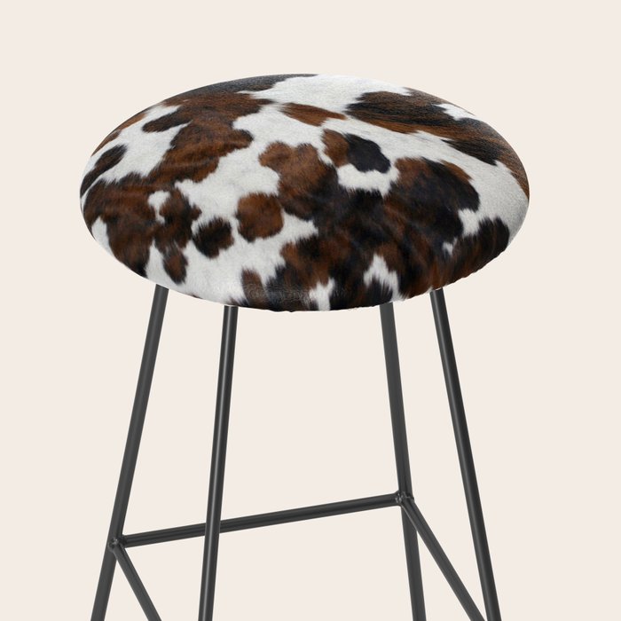 Brown Cowhide Stool Gallery Image 2