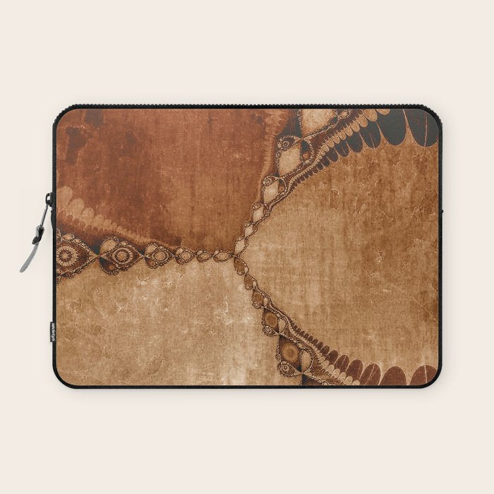 Southwestern Sunset 3 grungy copper, brown, turquoise Laptop Sleeve Gallery Image 1