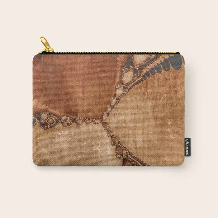 Southwestern Sunset 3 grungy copper, brown, turquoise Carry All Pouch Gallery Image 1