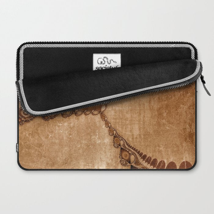 Southwestern Sunset 3 grungy copper, brown, turquoise Laptop Sleeve Gallery Image 2