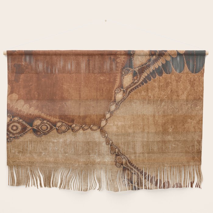 Southwestern Sunset 3 grungy copper, brown, turquoise Wall Hanging Gallery Image 1