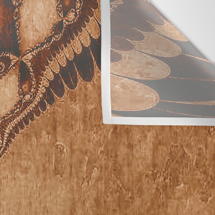 Southwestern Sunset 3 grungy copper, brown, turquoise Wall Tapestry Gallery Image 3