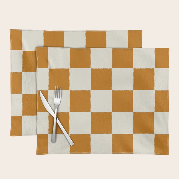 DESERT CHECKER GINGER Placemat Gallery Image 1