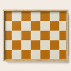 DESERT CHECKER GINGER Serving Tray Gallery Image 1