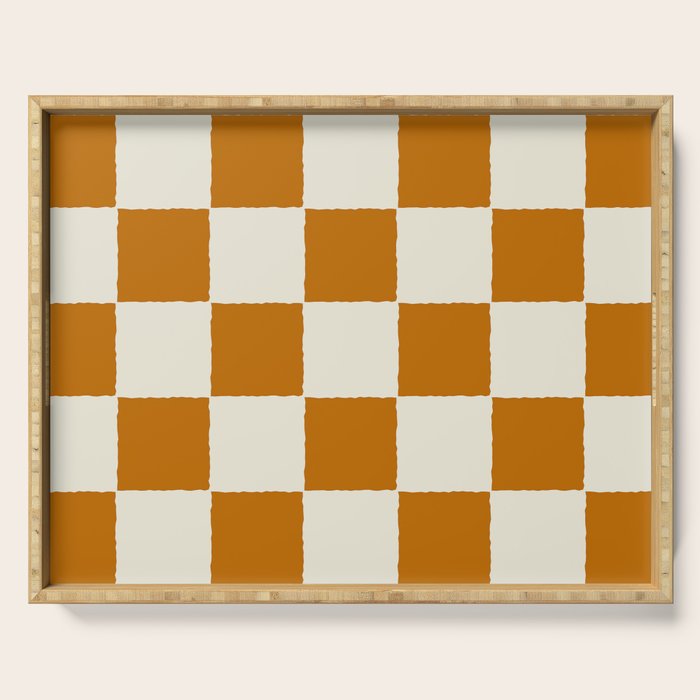 DESERT CHECKER GINGER Serving Tray Gallery Image 1