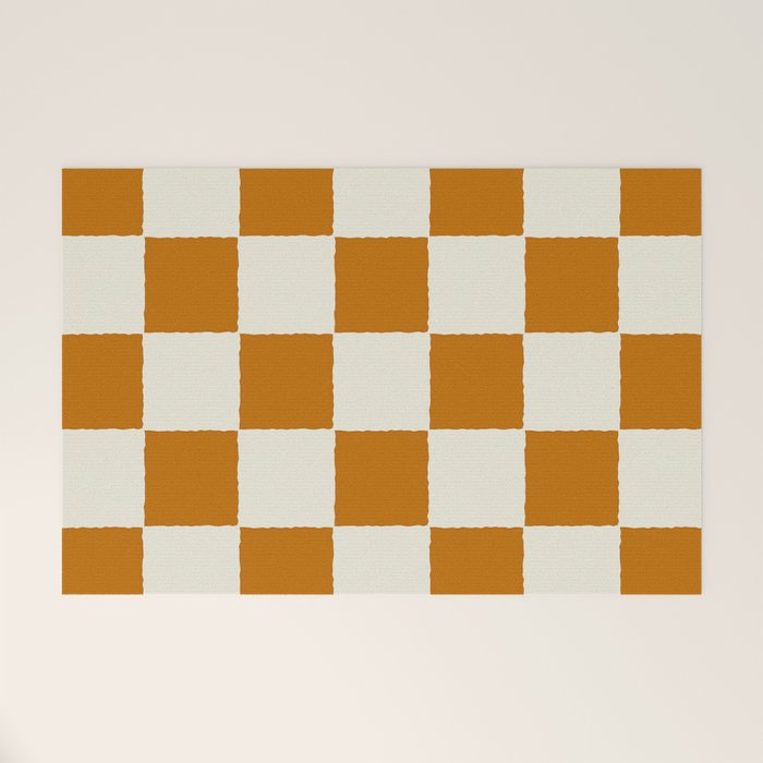 DESERT CHECKER GINGER Welcome Mat Gallery Image 1