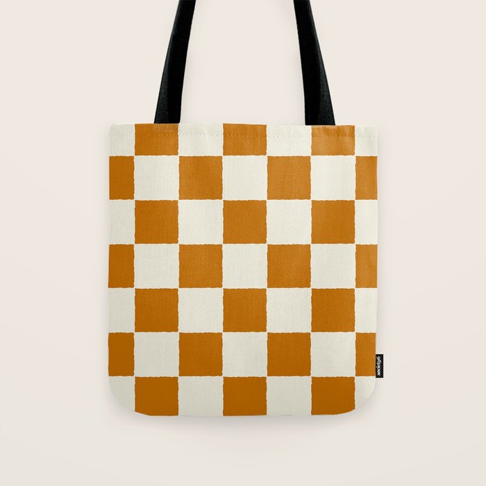 DESERT CHECKER GINGER Tote Bag Gallery Image 1