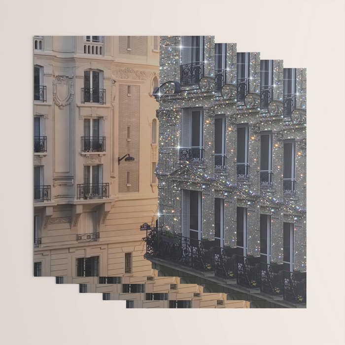 PARIS vol.2 | Parisian | glitter | sparkle | shiny | France | collage | city | diamonds | building  Wrapping Paper Gallery Image 3