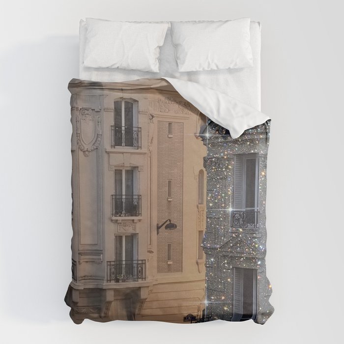PARIS vol.2 | Parisian | glitter | sparkle | shiny | France | collage | city | diamonds | building  Duvet Cover Gallery Image 6