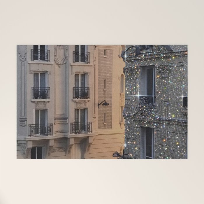 PARIS vol.2 | Parisian | glitter | sparkle | shiny | France | collage | city | diamonds | building  Welcome Mat Gallery Image 1