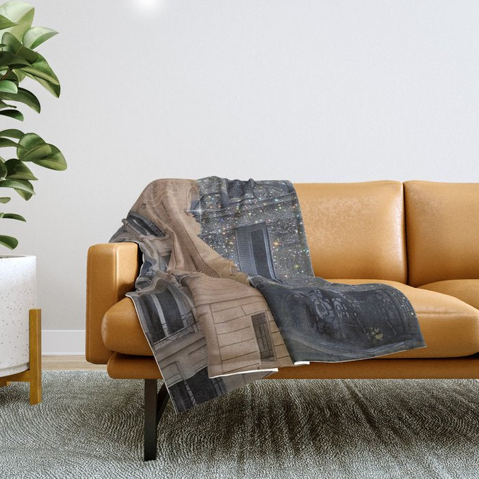 PARIS vol.2 | Parisian | glitter | sparkle | shiny | France | collage | city | diamonds | building  Throw Blanket Gallery Image 1