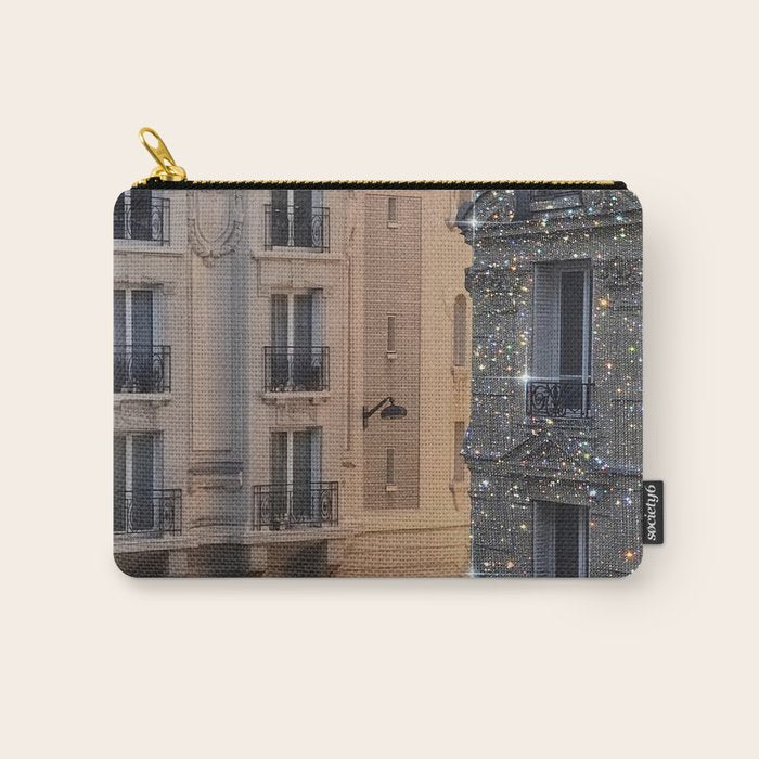 PARIS vol.2 | Parisian | glitter | sparkle | shiny | France | collage | city | diamonds | building  Carry All Pouch Gallery Image 1