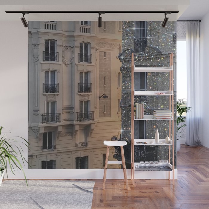 PARIS vol.2 | Parisian | glitter | sparkle | shiny | France | collage | city | diamonds | building  Wall Mural Gallery Image 1