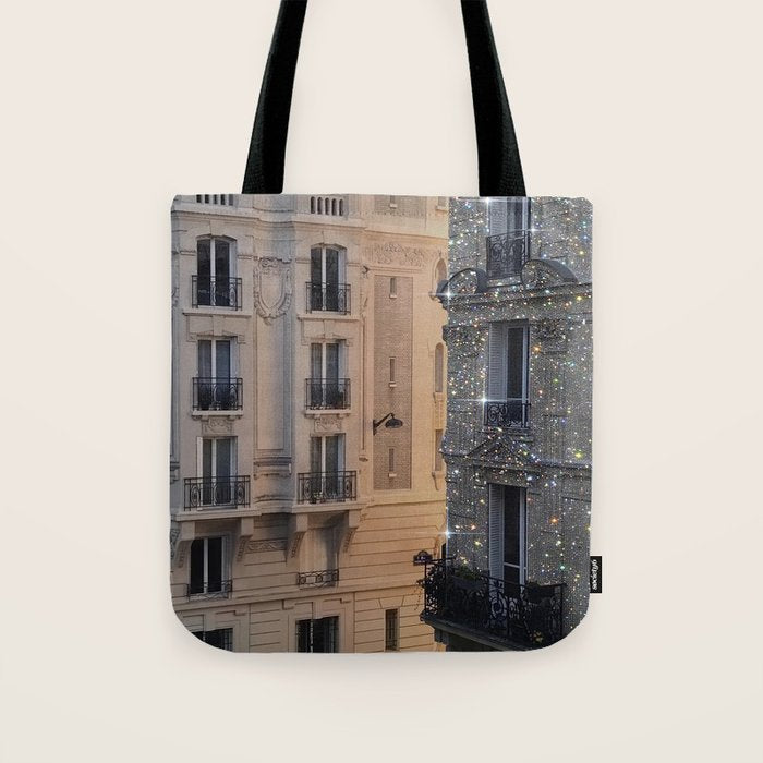 PARIS vol.2 | Parisian | glitter | sparkle | shiny | France | collage | city | diamonds | building  Tote Bag Gallery Image 1