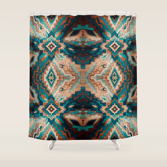 Abstract Geometric Southwest Shower Curtain Gallery Image 1