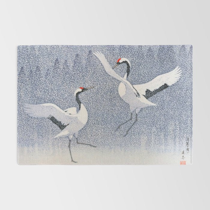 Dance of Eternal Love Antique Japanese Woodblock Print  Rug Gallery Image 2