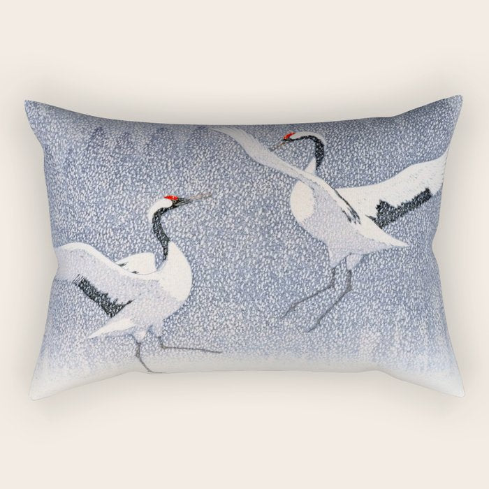 Dance of Eternal Love Antique Japanese Woodblock Print  Rectangular Pillow Gallery Image 2