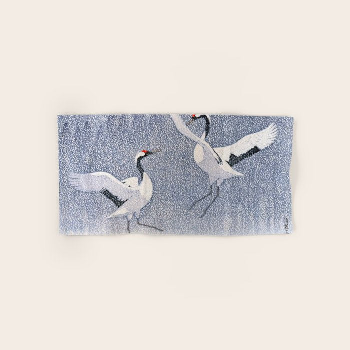 Dance of Eternal Love Antique Japanese Woodblock Print  Bath Towel Gallery Image 1