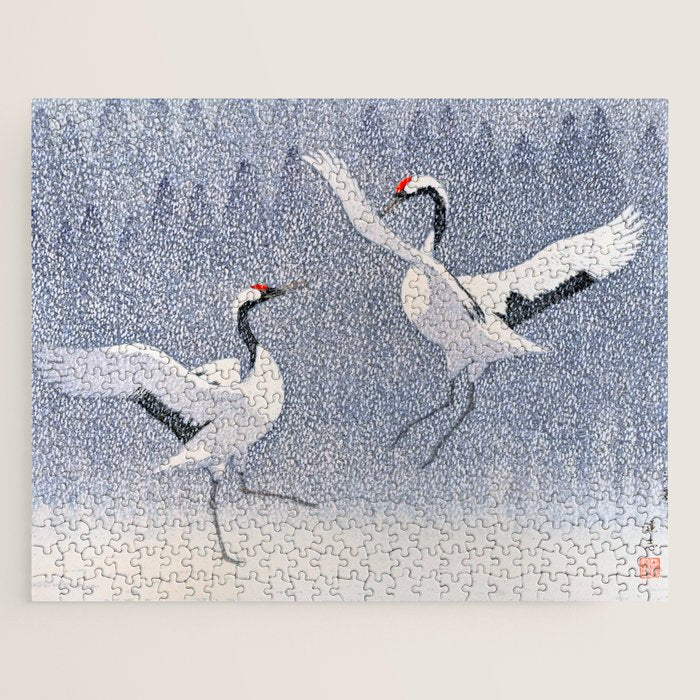 Dance of Eternal Love Antique Japanese Woodblock Print  Jigsaw Puzzle Gallery Image 1