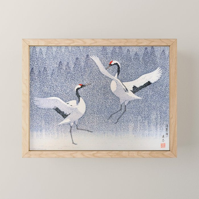 Dance of Eternal Love Antique Japanese Woodblock Print  Mini Art Print Gallery Image 1
