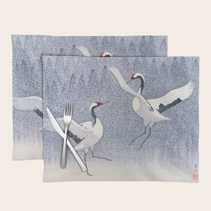 Dance of Eternal Love Antique Japanese Woodblock Print  Placemat Gallery Image 1