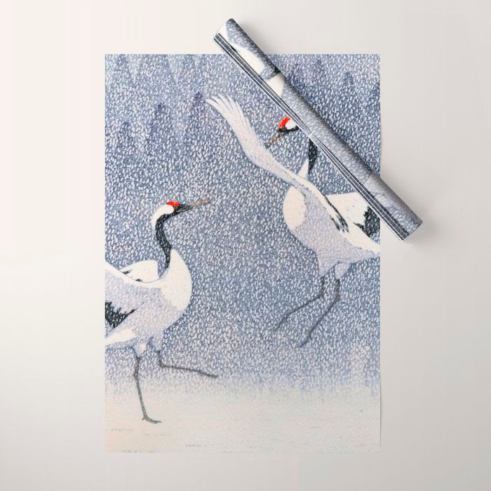 Dance of Eternal Love Antique Japanese Woodblock Print  Wrapping Paper Gallery Image 1