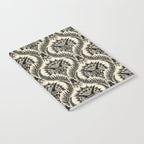 Triceratops Damask - black and cream Notebook Gallery Image 2