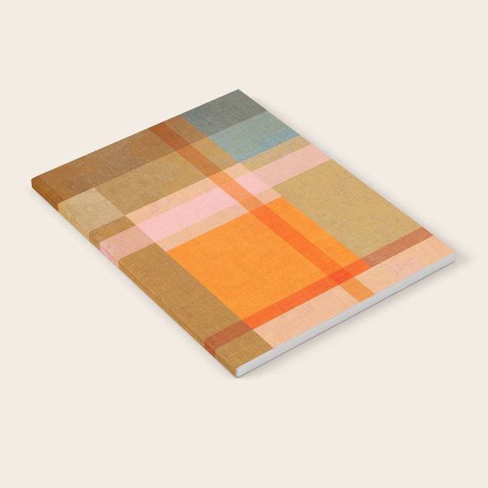 Cosy Heritage Woven Plaid 2 earthy orange blue green Notebook Gallery Image 2