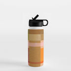 Cosy Heritage Woven Plaid 2 earthy orange blue green Water Bottle Gallery Image 1