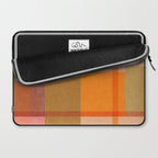 Cosy Heritage Woven Plaid 2 earthy orange blue green Laptop Sleeve Gallery Image 2