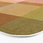 Cosy Heritage Woven Plaid 2 earthy orange blue green Bath Mat Gallery Image 3