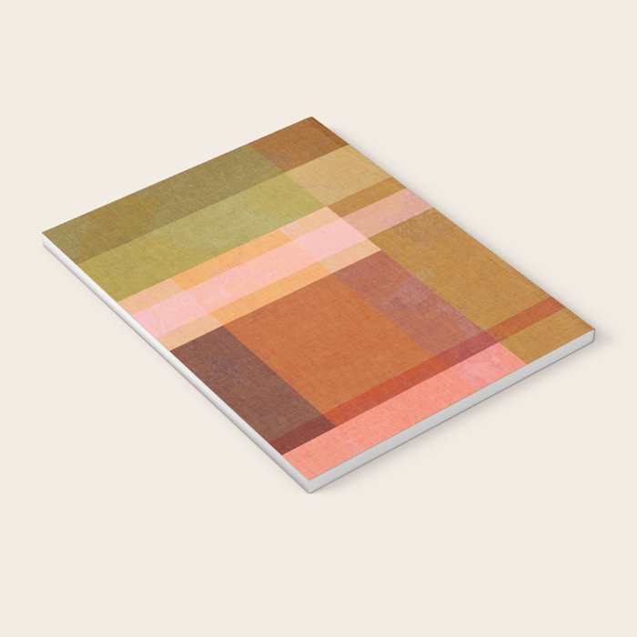 Cosy Heritage Woven Plaid 2 earthy orange blue green Notebook Gallery Image 3