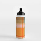 Cosy Heritage Woven Plaid 2 earthy orange blue green Water Bottle Gallery Image 2