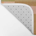 Cosy Heritage Woven Plaid 2 earthy orange blue green Bath Mat Gallery Image 2