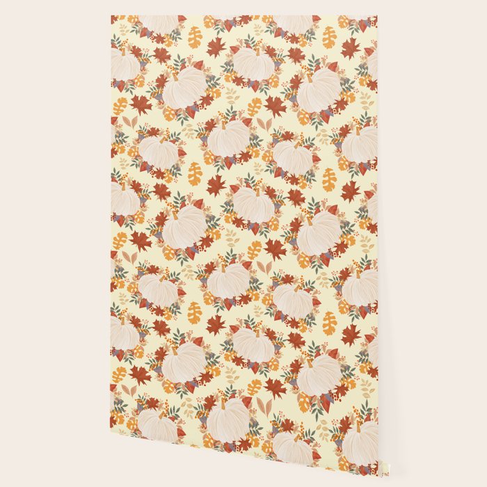 Pumpkin and garland Wallpaper Gallery Image 2
