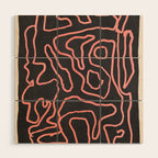 Abstract line art 209 Wood Wall Art Gallery Image 1
