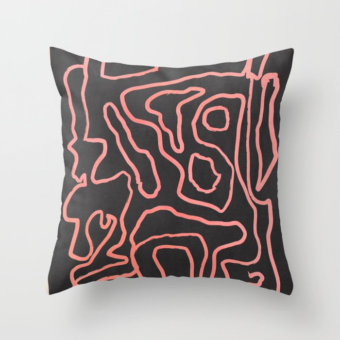 Abstract line art 209 Throw Pillow Gallery Image 6